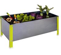 Simon Rack - Bac à fleurs galva/vert 200L - UrbanGarden 410x1200x600 Galva