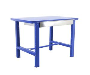 Simon Rack Banc de travail Atelier, capacité charge 600 kg, 830 x 1500 x 730 mm, table de travail, 1 tiroir, bleu - BT6