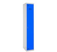 Simon Rack Casier Vestiaire Metallique, 1 Porte, Comprend la Clé, 1800x400x500 mm, Gris/Bleu - Simonlocker