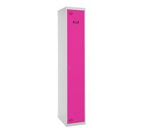 Simon Rack Casier Vestiaire Metallique, 1 Porte, Comprend la Clé, 1800x400x500 mm, Gris/Rosé - Simonlocker