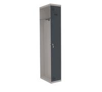 Simon Rack Casier Vestiaire Metallique, 1 Porte, Supplémentaire, 2 Compartiments, Comprend la Clé, 1800x400x500 mm, Gris/Anthracite - Simonlocker