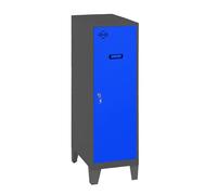 Simon Rack Casier Vestiaire Metallique Petit, 1015x300x500 mm, Armoire Metallique Petit, Comprend la Clé, Anthracite/Bleu - Simonlocker