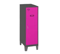 Simon Rack Casier Vestiaire Metallique Petit, 1015x400x500 mm, Armoire Metallique Petit, Comprend la Clé, Anthracite/Rosé - Simonlocker