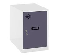 Simon Rack Casier Vestiaire Metallique Petit, 475x300x500 mm, Armoire Metallique Petit, Comprend la Clé, Blanc/Anthracite - Simonlocker