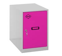 Simonrack Casier Vestiaire Metallique Petit, 475x300x500 mm, Armoire Metallique Petit, Comprend la Clé, Gris/Rosé - Simonlocker