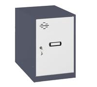 Simon Rack Casier Vestiaire Metallique Petit, 475x300x500 mm, Armoire Metallique Petit, Comprend la Clé, Anthracite/Blanc - Simonlocker