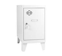 Simon Rack Casier Vestiaire Metallique Petit, 575x400x500 mm, Armoire Metallique Petit, Comprend la Clé, Blanc - Simonlocker