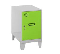 Simon Rack Casier Vestiaire Metallique Petit, 575x400x500 mm, Armoire Metallique Petit, Comprend la Clé, Gris/Vert - Simonlocker