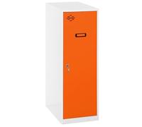 Simon Rack Casier Vestiaire Metallique Petit, 915x300x500 mm, Armoire Metallique Petit, Comprend la Clé, Blanc/Orange - Simonlocker