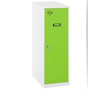 Simon Rack Casier Vestiaire Metallique Petit, 915x300x500 mm, Armoire Metallique Petit, Comprend la Clé, Blanc/Vert - Simonlocker