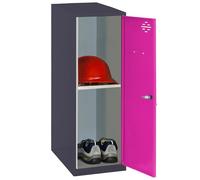 Simon Rack Casier Vestiaire Metallique Petit, 915x300x500 mm, Armoire Metallique Petit, Comprend la Clé, Anthracite/Rosé - Simonlocker