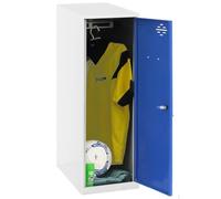 Simon Rack Casier Vestiaire Metallique Petit, 915x400x500 mm, Armoire Metallique Petit, Comprend la Clé, Blanc/Bleu - Simonlocker