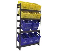 Simon Rack Étagère à caisses à Boissons pour 12 caisses - Simonbottle | 2000x1000x300 mm, Peinture anticorrosion, Montage système clic, Anthracite