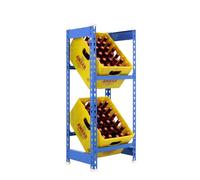 Simon Rack Étagère à caisses à Boissons pour 2 caisses, 1000x400x300mm, Bleu, Rayonnage freestanding en métal pour caisses d’Eau, de bière ou Autres Boissons, Idéal pour Cuisine, Garage ou Cave
