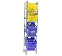 Simon Rack Étagère à caisses à Boissons pour 4 caisses - Simonbottle | 2000x400x300 mm, Peinture anticorrosion, Montage système clic, Gris