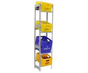 Simon Rack Étagère à caisses à Boissons pour 4 caisses - Simonbottle | 2000x400x300 mm, Peinture anticorrosion, Montage système clic, Galvanisé