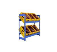 Simon Rack Étagère à caisses à Boissons pour 6 caisses, 1000x1000x300mm, Bleu, Rayonnage freestanding en métal pour caisses d’Eau, de bière ou Autres Boissons, Idéal pour Cuisine, Garage ou Cave