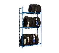 Simon Rack Étagère á pneus, 12 pneus, 2000x1000x400 mm, Porte-Pneu en Métal, Charge jusqu'à 90 kg, Bleu - Simonauto