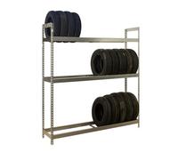 Simonrack Étagère à pneus – 21 pneus – 2000×1500×450 mm – Métal galvanisé – Charge jusqu'à 120 kg