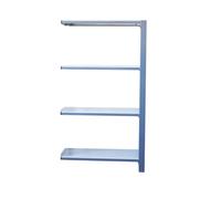 Simon Rack Étagère auxiliaire pour Bureau, 1500x900x400 mm, 4 hauteurs, Plateaux en Bois, Style Industriel, Gris/Blanc - Officlick