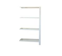 Simon Rack Étagère auxiliaire pour Bureau, 1500x900x400 mm, 4 hauteurs, Plateaux en Bois, Style Industriel, Blanc - Officlick