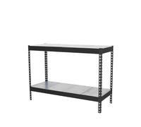 Simon Rack Étagère Charge Lourde, 2 Niveaux, 400 kg Capacité de Charge et Point de Flexion, 900x1500x600 mm, Étagère Garage, Étagère Rangement, Anthracite/Galvanisé - SimonTaller