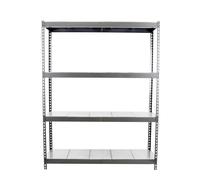 Simon Rack Étagère Charge Lourde 2000x1200x450 mm, 4 Niveaux Métal, 400 kg par Niveau, Structure Acier, Gris/Galvanisé - Ecoforte