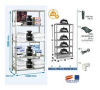 - Etagère Confort 2000x1000x300mm Gris foncé Charge 100Kg - COMFORT PLUS 5/300