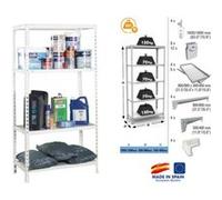 - Etagère de rangement 1600x800x400mm Blanc Charge 70Kg - Ecoclick MINI 4/400