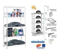 Simon Rack - Etagère de rangement 1800x800x400mm Blanc Charge 70Kg - Ecoclick MINI 5/400 G