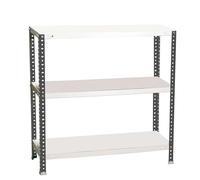 Simon Rack Étagère de Rangement et 3 Niveaux, 90 kg Capacité de Charge et Point de Flexion, 1000x1100x500 mm, Métal, Étagère Garage, Anthracite/Blanc - Comfort