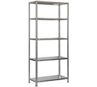 Simon Rack Étagère de Rangement et 5 Niveaux, 100 kg Capacité de Charge et Point de Flexion, 2000x1000x500 mm, Métal, Étagère Garage, Galvanisé - Comfort