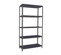 Simon Rack Étagère de Rangement et 5 Niveaux, 100 kg Capacité de Charge et Point de Flexion, 2000x1000x500 mm, Métal, Étagère Garage, Anthracite - Comfort