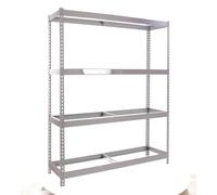 Simon Rack Étagère industrielle, 2000 x 1800 x 600 mm, 400 kg de point flexion, 4 hauteurs, sans plateaux, étagères de rangement, étagères métalliques, galvanisée - SimonTaller
