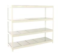 Simon Rack Étagère Industrielle, 2000 x 2400 x 750 mm, 400 kg de Point Flexion, 4 étagères, étagères de Rangement, étagères métalliques, Blanc/galva - SimonTaller