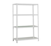 Simon Rack Étagère Métallique 1500x800x300 mm, 4 Niveaux, Tablettes en Acier, 100 kg par Niveau, Gris - Comfort