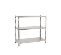 Simon Rack Étagère métallique, 90 x 80 x 30 cm, (H x l x L) Étagères de Rangement, 3 étagères, 70 kg de Point Flexion, Acier galvanisé, galvanisé - Ecoclick