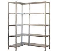 Simonrack Étagère métallique SIMONCORNER 10 niveaux 1800×900×300 mm Galvanisée 80 kg/plateau