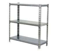 Simon Rack Étagère Rangement et 3 Niveaux, 180 kg Capacité de Charge et Point de Flexion, 900x900x300 mm, Étagère Charge Lourde, Étagère Garage, Galvanisé - Simonclick