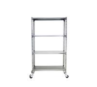 Simon Rack Étagère Rangement et 4 Niveaux, 75 kg Capacité de Charge et Point de Flexion, 1500x900x300 mm, Étagère à Roulettes, Étagère Garage, Galvanisé - Simonclick