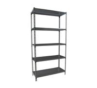 Simon Rack Étagère Rangement et 5 Niveaux, 180 kg Capacité de Charge et Point de Flexion, 2000x1000x300 mm, Étagère Charge Lourde, Étagère Garage, Anthracite - Simonclick