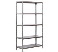 Simon Rack Étagère Rangement et 5 Niveaux, 180 kg Capacité de Charge et Point de Flexion, 2000x1000x500 mm, Étagère Charge Lourde, Étagère Garage, Gris - Simonclick