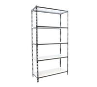 Simon Rack Étagère Rangement et 5 Niveaux, 180 kg Capacité de Charge et Point de Flexion, 2000x1000x500 mm, Étagère Charge Lourde, Étagère Garage, Anthracite/Blanc - Simonclick