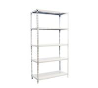 Simon Rack Étagère Rangement et 5 Niveaux, 180 kg Capacité de Charge et Point de Flexion, Inclut Une Housse, 2000x1000x500 mm, Étagère Charge Lourde, Étagère Garage, Blanc - Simonclick