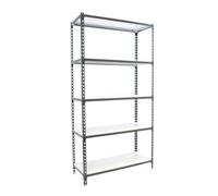Simon Rack Étagère Rangement et 5 Niveaux, 200 kg Capacité de Charge et Point de Flexion, 2000x1100x300 mm, Étagère Charge Lourde, Étagère Garage, Anthracite/Blanc - Simonclick