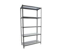 Simon Rack Étagère Rangement et 5 Niveaux, 200 kg Capacité de Charge et Point de Flexion, 2000x1100x500 mm, Étagère Charge Lourde, Étagère Garage, Anthracite/Galvanisé - Simonclick