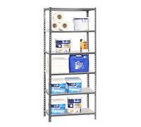 Simon Rack Étagère Rangement et 6 Niveaux, 180 kg Capacité de Charge et Point de Flexion, 2500x1000x300 mm, Étagère Charge Lourde, Étagère Garage, Gris - Simonclick