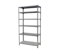 Simon Rack Étagère Rangement et 6 Niveaux, 180 kg Capacité de Charge et Point de Flexion, 2500x900x300 mm, Étagère Charge Lourde, Étagère Garage, Gris - Simonclick