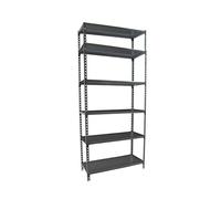 Simon Rack Étagère Rangement et 6 Niveaux, 180 kg Capacité de Charge et Point de Flexion, 2500x900x500 mm, Étagère Charge Lourde, Étagère Garage, Anthracite - Simonclick