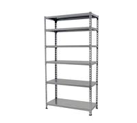 Simon Rack Étagère Rangement et 6 Niveaux, 200 kg Capacité de Charge et Point de Flexion, 2500x1100x500 mm, Étagère Charge Lourde, Étagère Garage, Gris - Simonclick